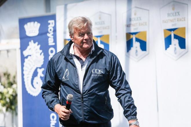 Ludde Ingvall, skippering the Australian supermaxi CQS is the only man to have taken line honours and overall win in the Fastnet Race ©  Paul Wyeth / RORC